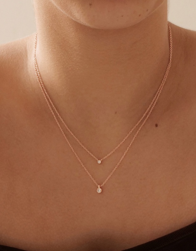 The Silver Collective - Verity Necklace Rose Gold