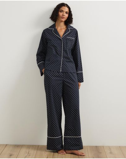 Navy & White Polka Dot