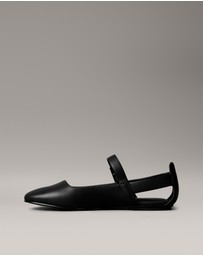 Calvin Klein - Leather Airfit Cushioned Ballerinas