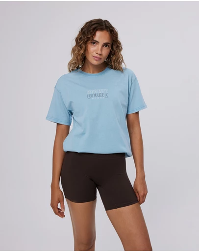 Upstate - Thrive Tee - Washed Retro Blue