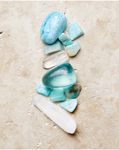 Silk Oil of Morocco - Blue Aura Crystal Diffuser - Clarity, Focus & Success