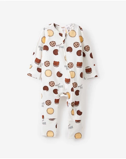 Cotton On Kids - Growie Long Sleeve Zip Romper