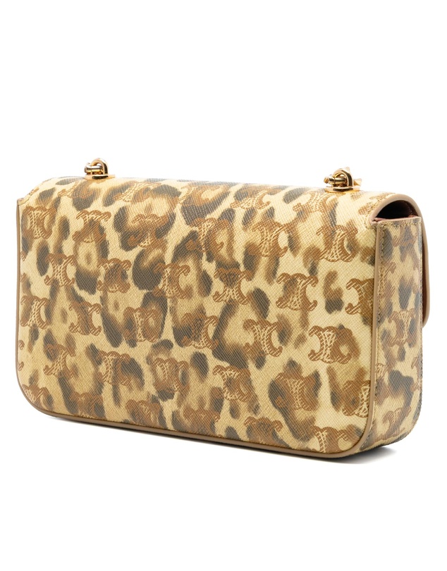 Pre-Loved by Azura Reborn - Pre-Loved Calfskin Leopard Print Claude Chain Shoulder Bag