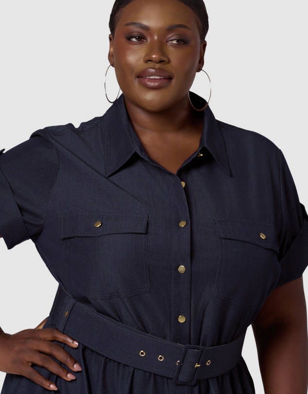 Indigo Tonic - Eden Luxe Chambray Midi Dress