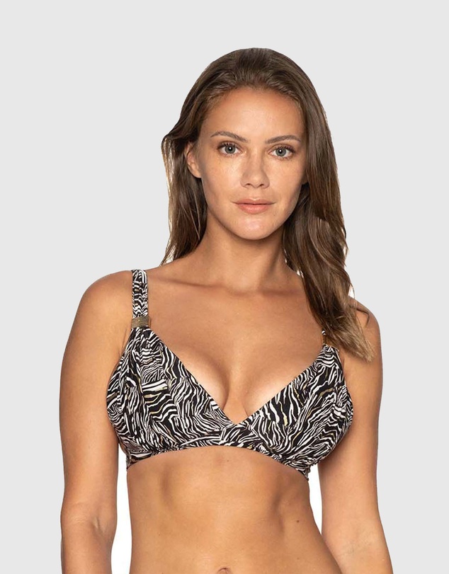 Nip Tuck Swim - Black Gold Rush Dulcie Bikini Top