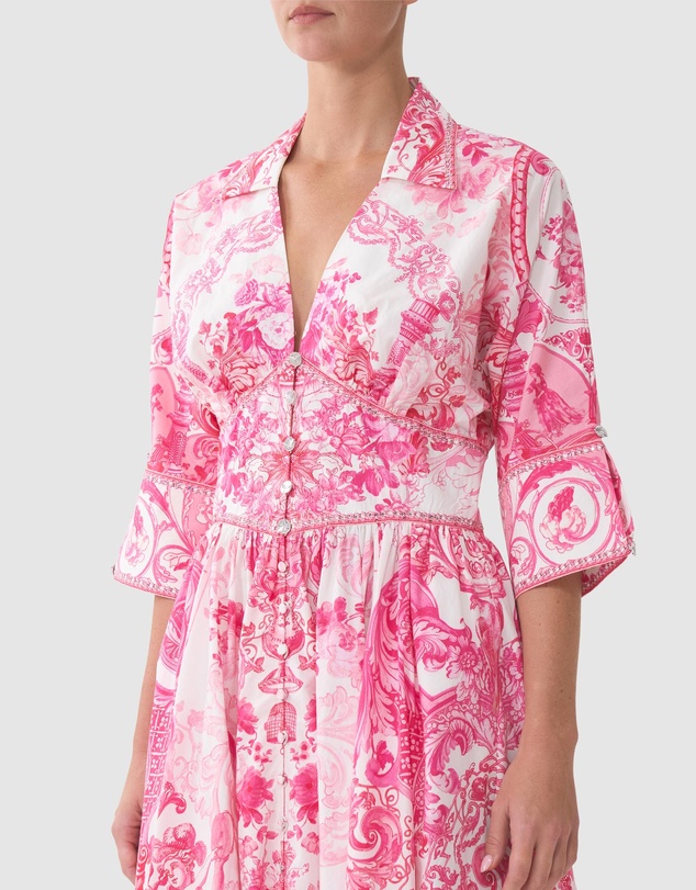 Camilla - Shaped Waistband Midi Dress