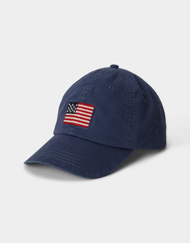 Polo Ralph Lauren - Flag-Embroidered Twill Ball Cap