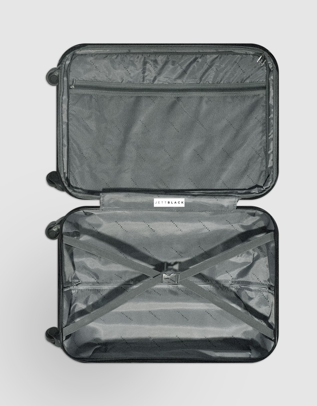 JETT BLACK - Carbon White Series Medium Suitcase