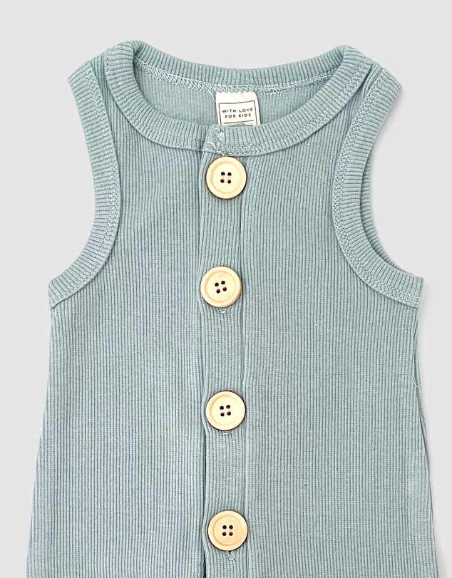WITH LOVE FOR KIDS - BASICS Ribbed Romper - Babies