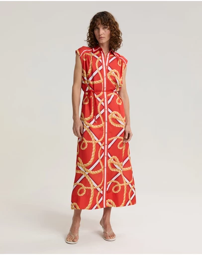 Sportscraft - Clove Print Shirt Dress