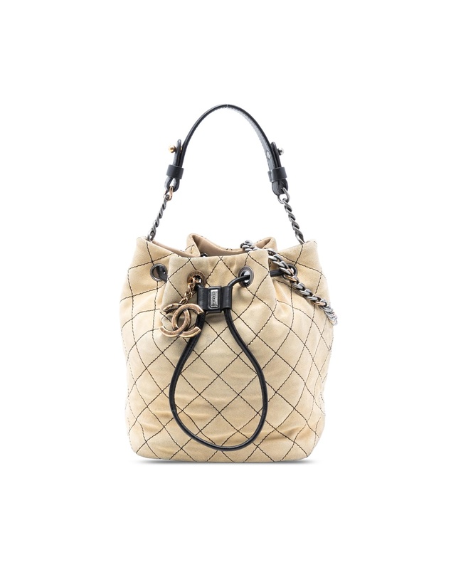 Pre-Loved by Azura Reborn - Pre-Loved CC Suede Wild Stitch Bucket Bag