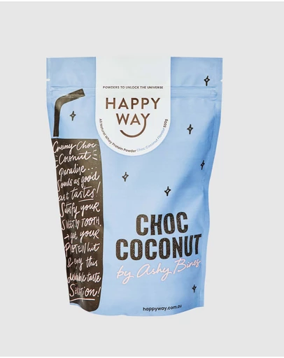 Happy Way - Ashy Bines Choc Coconut Whey Protein Powder