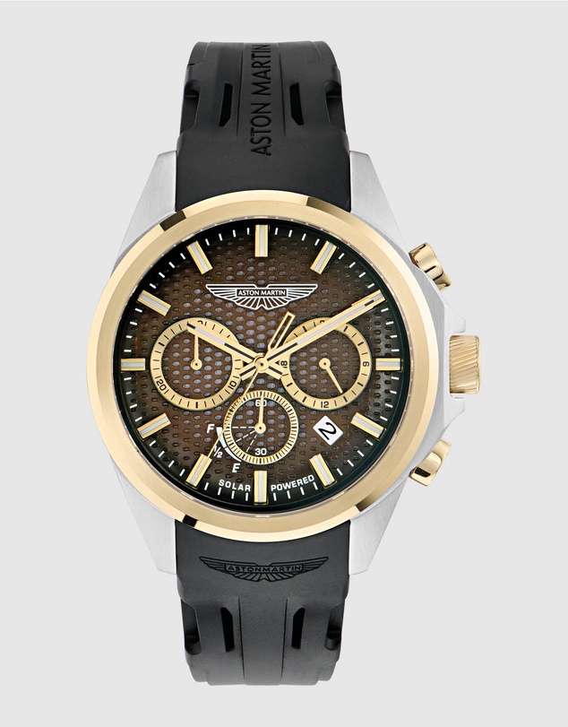 Aston Martin - HLC Chronograph Solar Black Silicone Strap Watch