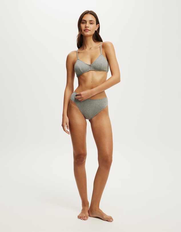 Cotton On Body - Cotton Pointelle Triangle Padded Bralette