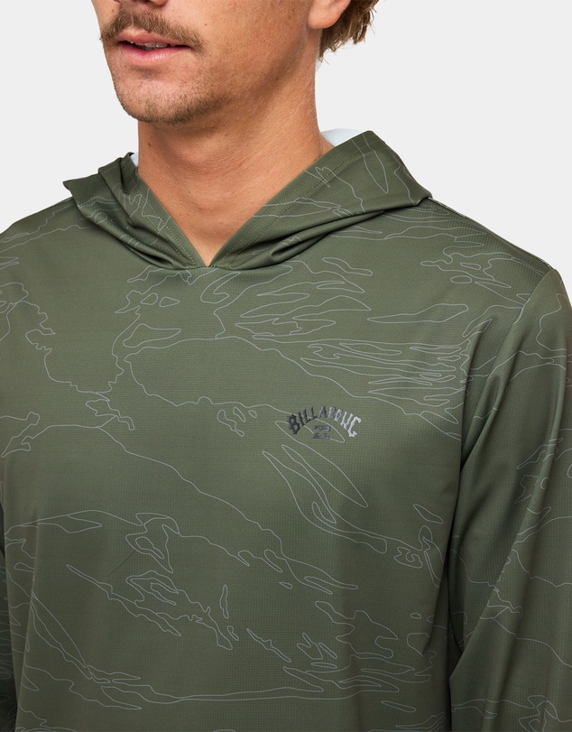 Billabong - Mens Arch Mesh Loose Hooded Long Sleeve Rash Vest