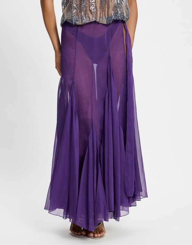 Jaded London - Godet Maxi Skirt With Tie