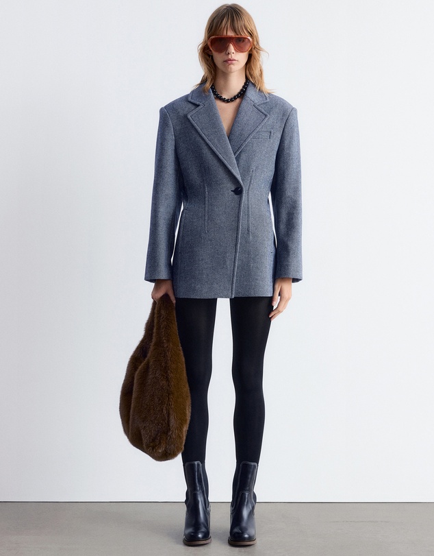 & Other Stories - Fitted Shoulder-Pad Wool Blazer
