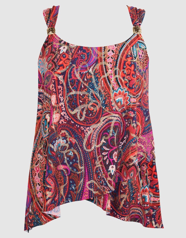 Miraclesuit Swimwear  - Dynasty Dazzle Underwired Draped Tankini Top