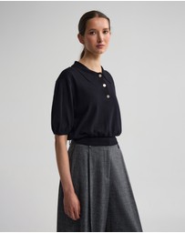 Oxford - Rose Polo Knitted Top