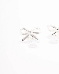Lovisa - Sterling Silver Bow & Pear Drop Earrings