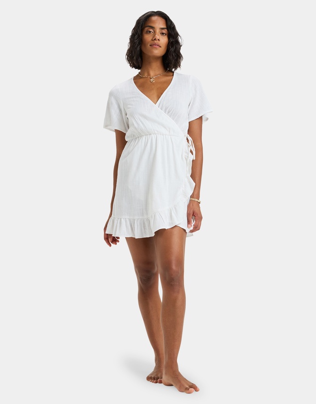 Roxy - Womens Zenit Wrap Solid Mini Dress