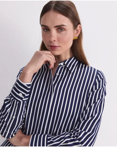 Sportscraft - Hannah Stripe Cotton Silk Shirt