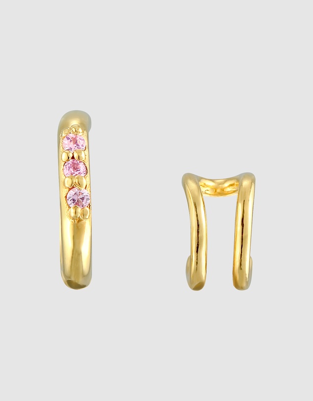 Haze & Glory - ICONIC EXCLUSIVE - Earrings Glam Earcuff Set in 925 Sterling Silver Gold Plated
