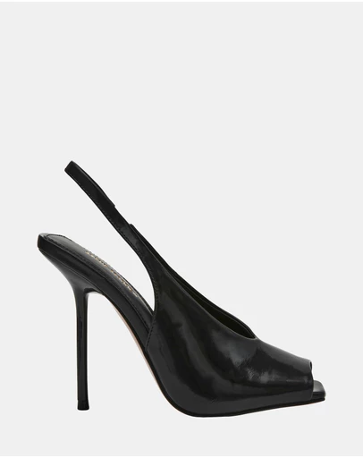 Steve Madden - Lucian Black Leather Heels