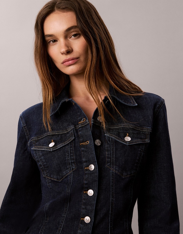 Calvin Klein Jeans - Sculpt Denim Trucker Button-Down Shirt