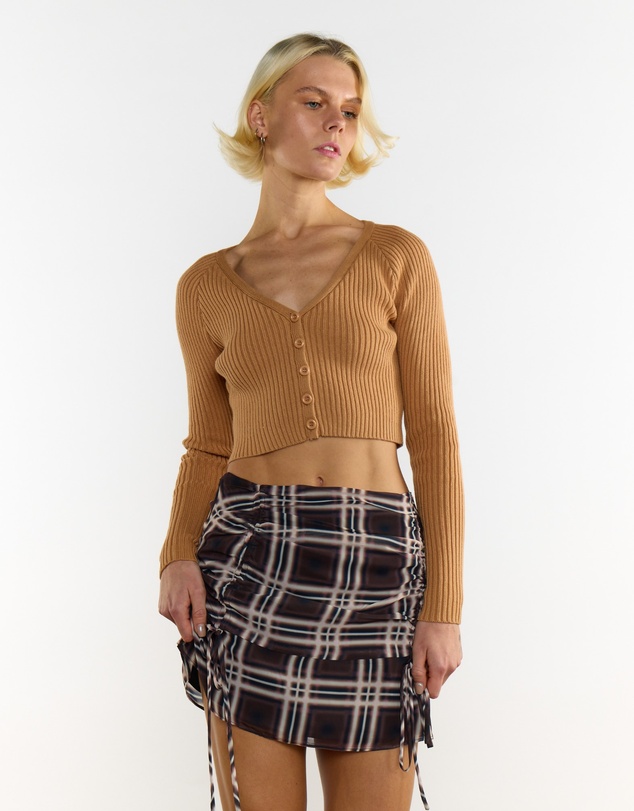 Glamorous - Ruched Tie Mini Skirt