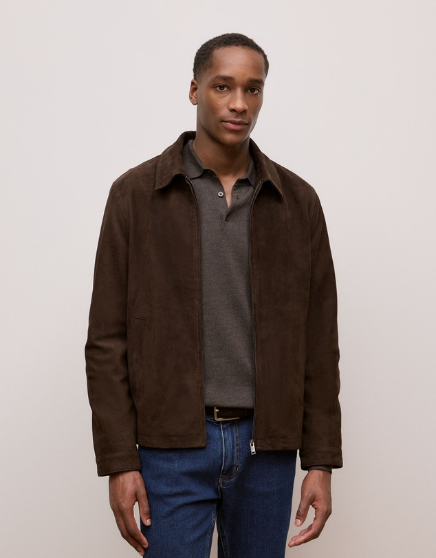 Trenery - Suede Jacket in Coffee Bean
