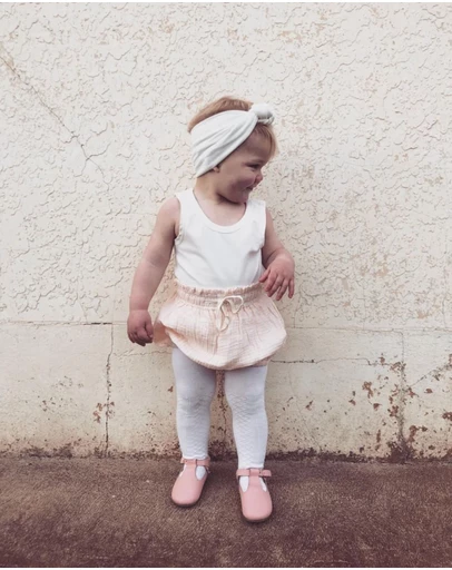 WITH LOVE FOR KIDS - Cotton Muslin Paperbag Shorts - Babies - Kids