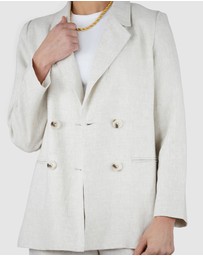 Amelius - Azure Linen Blazer