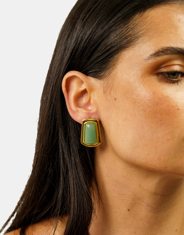 Sonne Jewellery - Aria Green Aventurine Earrings