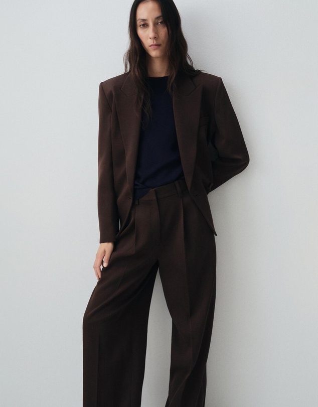 M.N.G - Straight Mid-Rise Suit Trousers