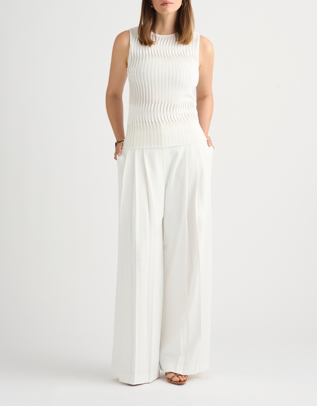 David Lawrence - Pip Pleat Front Knit Top