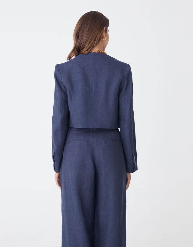 Forcast - Ami Cropped Linen Jacket