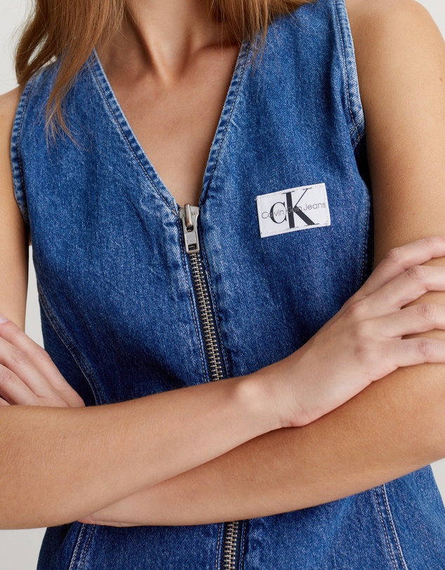 Calvin Klein Jeans - Denim Zip-Through Mini Dress