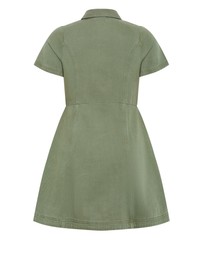 City Chic - Leia Short Sleeve Drill Mini Dress