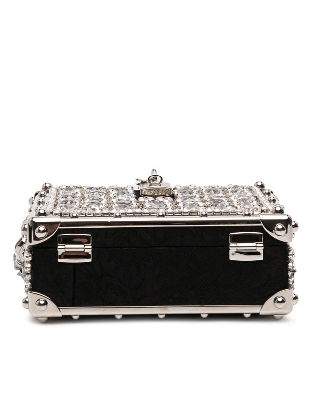 Pre-Loved by Azura Reborn - Pre-Loved Rhinestone Embellished Jacquard Dolce Box Bag