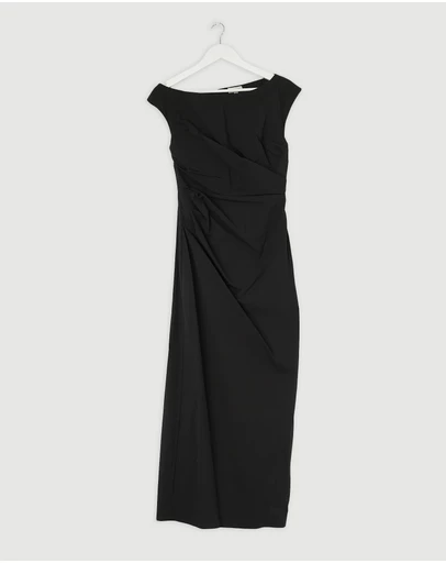 Revibe - Repaired Shona Joy Campbell Off Shoulder Maxi Dress - AU 10
