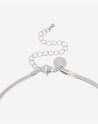Lovisa - Waterproof Stainless Steel Fine Flat Snake Chain Necklace