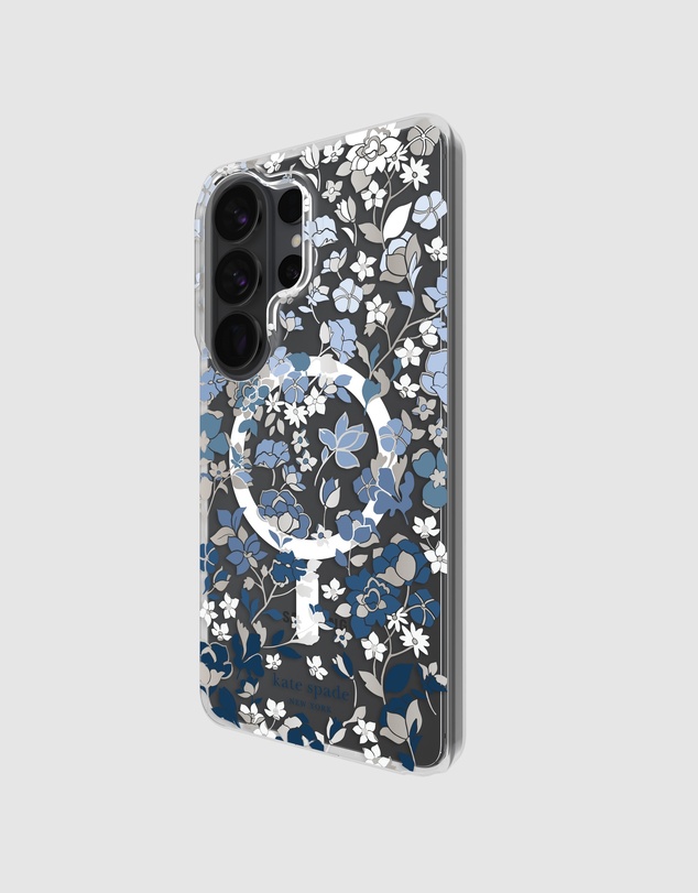Kate Spade - Kate Spade Flowerbed Blue Case w/ Magnet for Galaxy S26 Ultra