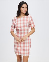 Honey and Beau - Barbie Pink Low Back Dress