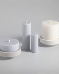 porter green - escc small pillar candle soy-blend unscented candles