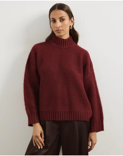 Atmos&Here - Charll Funnel Neck Knit Jumper