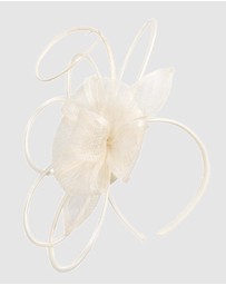 Max Alexander - Sinamay Cream Flower Racing Fascinator