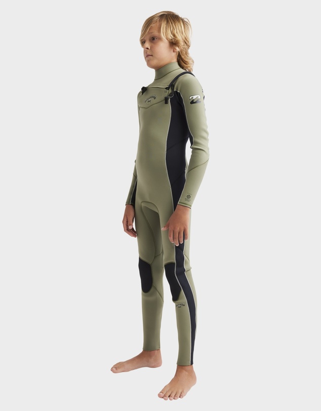 Billabong - Boys 8 to 16 3/2mm Absolute Natural Chest Zip Wetsuit