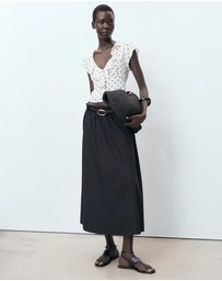 M.N.G - Polka-Dot Blouse With Ruffles