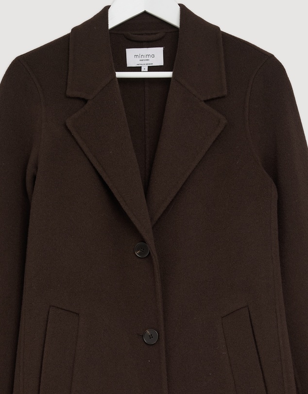 Revibe - Repaired Minima Esenciales Dulcie Relaxed Wool Coat - AU 6